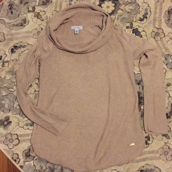 Calvin Klein Sweaters - Calvin Klein beige cowl neck sweater